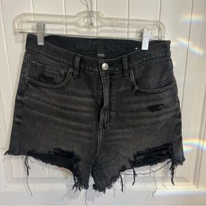 American Eagle Outfitters Black Distressed Jean Shorts Size 2 EUC